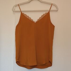 Express Orange Camisole with Lace Trim